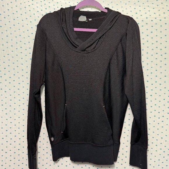 Athleta Black Pullover Lightweight Hoodie Sweatshirt - Picture 1 of 4